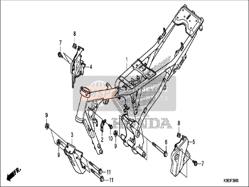 Honda CBF160 2019 Frame voor een 2019 Honda CBF160