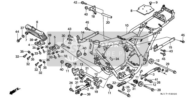 90122MJ1000, Bolt, Flange, 10X80, Honda, 0