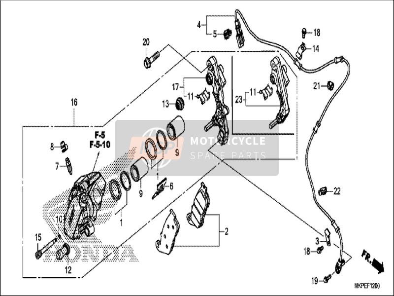 Honda CB500FA 2019 Pinza de freno delantero para un 2019 Honda CB500FA