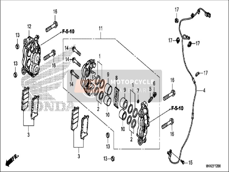 38520MKKD01, Sensor, Fr. Wheel Speed, Honda, 0