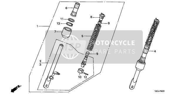 Honda Z50J 1979 Cuscino anteriore per un 1979 Honda Z50J