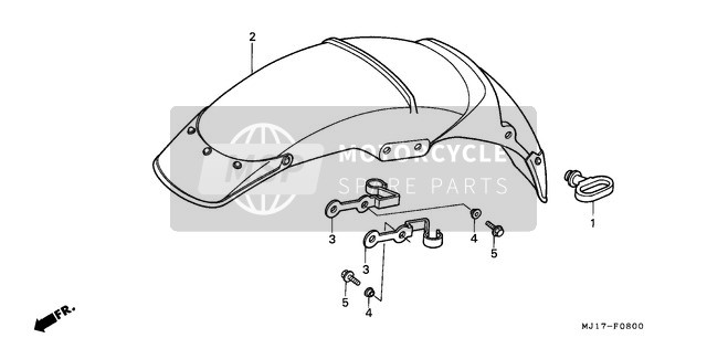 61109MJ1000, Clamp, Fr. Brake Hose, Honda, 1