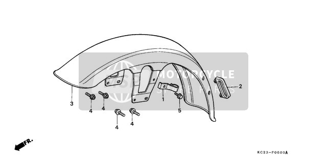 Honda CM125C 1982 Front Fender for a 1982 Honda CM125C