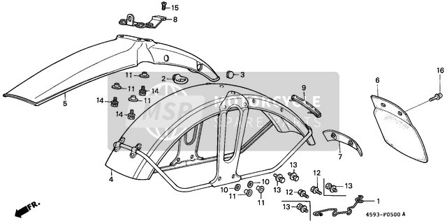 Honda CT110 1980 Front Fender for a 1980 Honda CT110