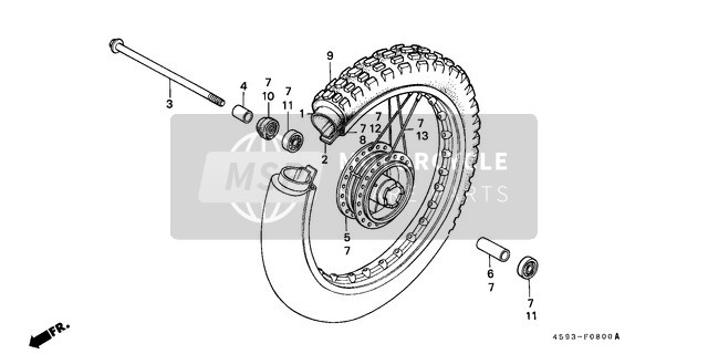 44311229000, Collar, Fr. Wheel Side, Honda, 1