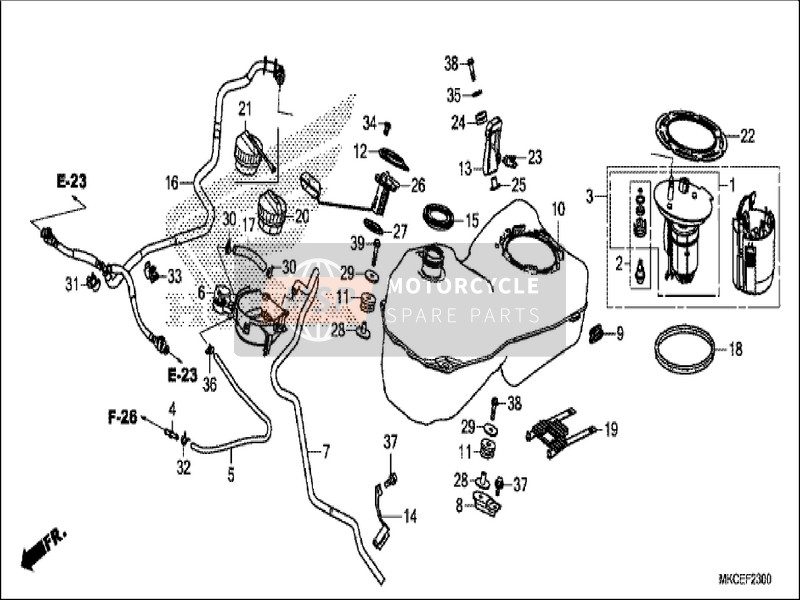 Honda GL1800DA 2019 Réservoir d'essence pour un 2019 Honda GL1800DA