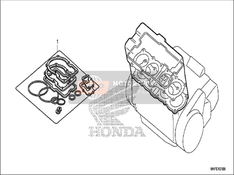 Honda CBR1000RA 2019 Pakkingset A voor een 2019 Honda CBR1000RA