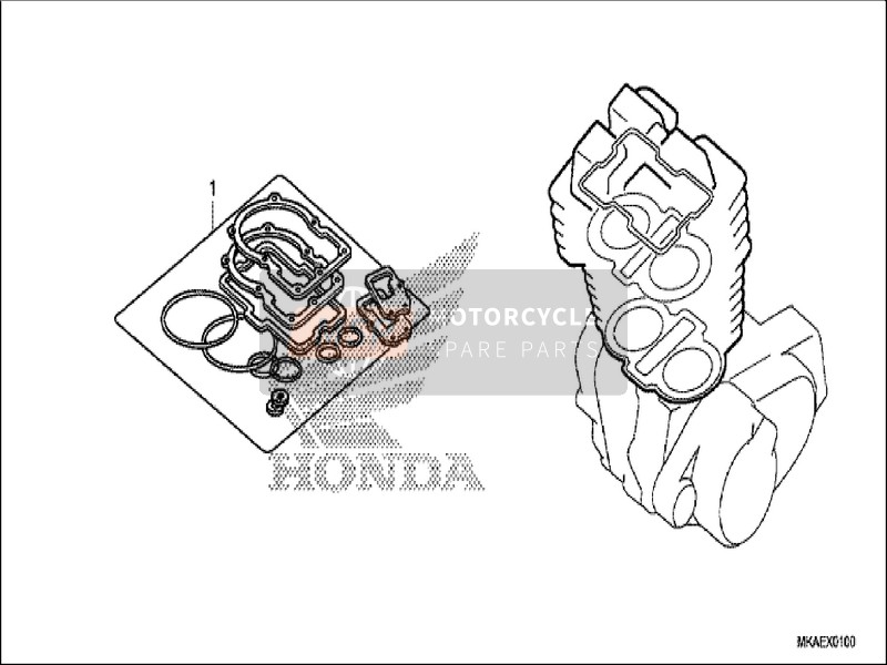 Honda NC750D 2019 Kit guarnizioni A per un 2019 Honda NC750D
