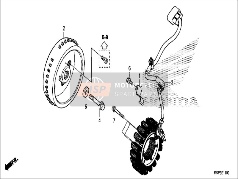 Honda CBR500RA 2019 Generator voor een 2019 Honda CBR500RA