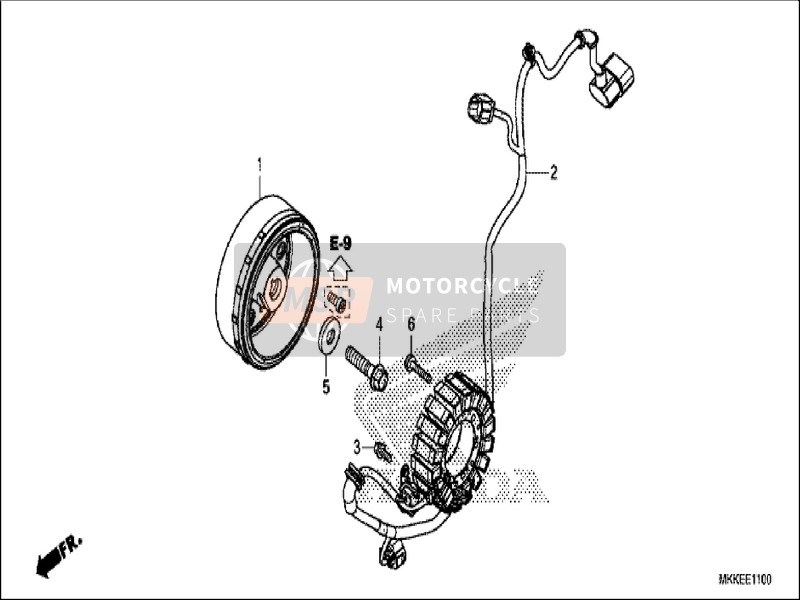 Honda CRF1000D2 2019 Generatore per un 2019 Honda CRF1000D2