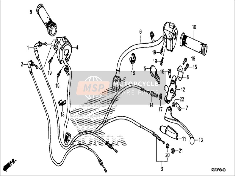 Honda CBF300NA 2019 Griffhebel/Handhebel/Kabel für ein 2019 Honda CBF300NA