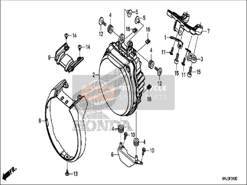 Honda CB1000RA 2019 Faro para un 2019 Honda CB1000RA