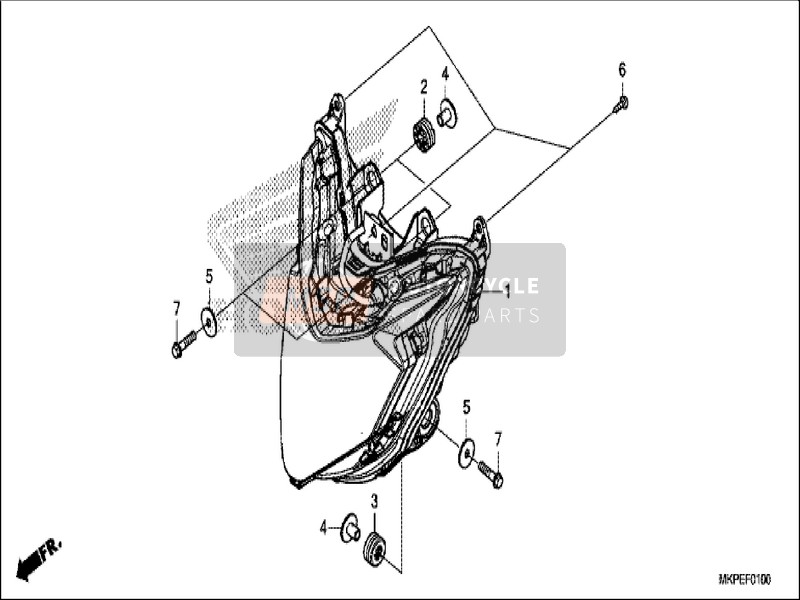 Honda CB500FA 2019 Headlight for a 2019 Honda CB500FA