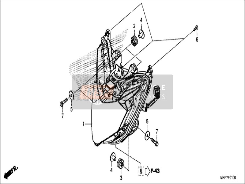 Honda CB500XA 2019 Scheinwerfer für ein 2019 Honda CB500XA