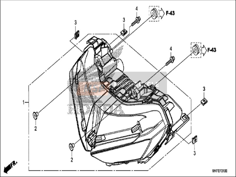 Honda CBR1000RA 2019 Phare pour un 2019 Honda CBR1000RA