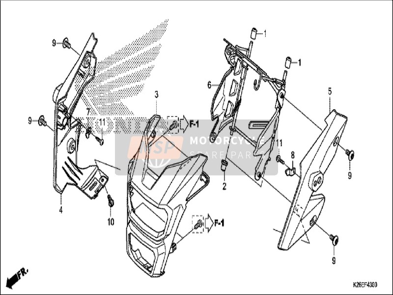 Honda MSX125A 2019 Copertura faro per un 2019 Honda MSX125A