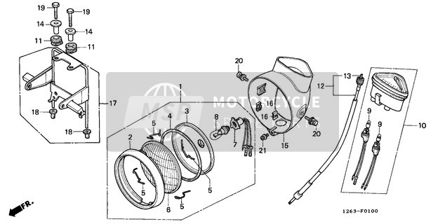 33100051690, Scheinwerfer Kompl., Honda, 0