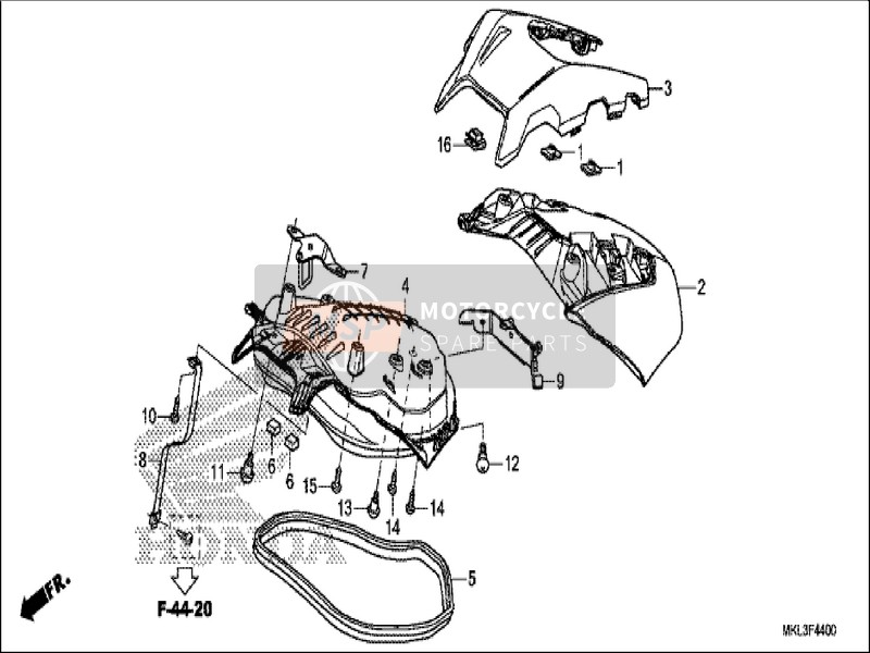 81280MGSD30, Spannband, Gepaeckanschla, Honda, 1