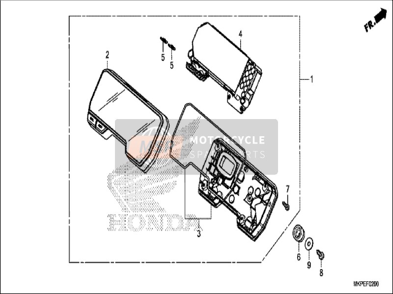 37100MKPD02, Meter Assy., Combination, Honda, 3