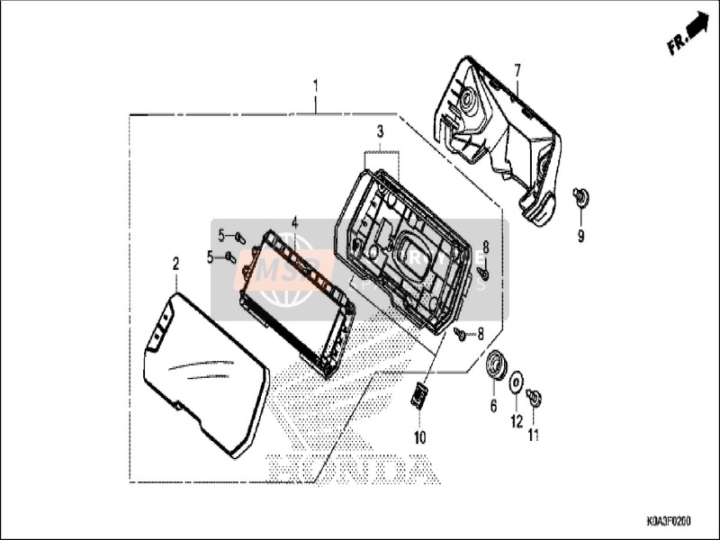 64110K94T00, Cover, Meter, Honda, 2