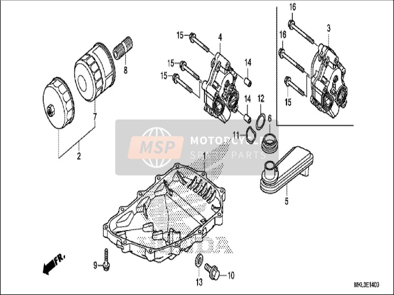 Honda NC750XA 2019 Coppa dell'olio/Pompa dell'olio per un 2019 Honda NC750XA