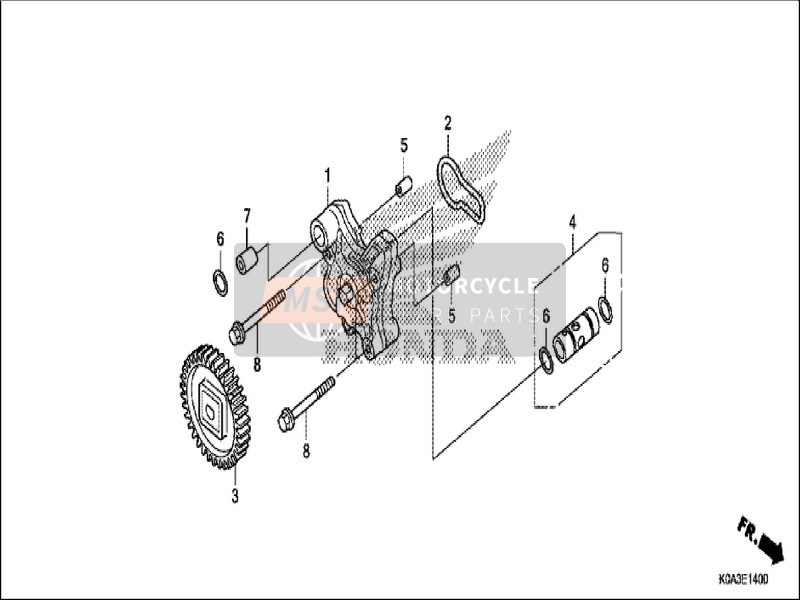 Honda CBF300NA 2019 Bomba de aceite para un 2019 Honda CBF300NA