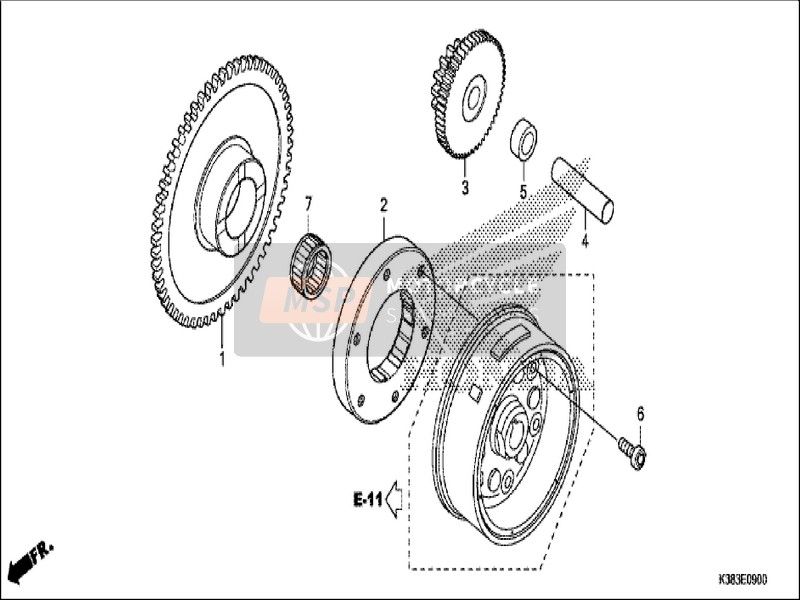 Honda CBF160 2019 One Way Clutch for a 2019 Honda CBF160