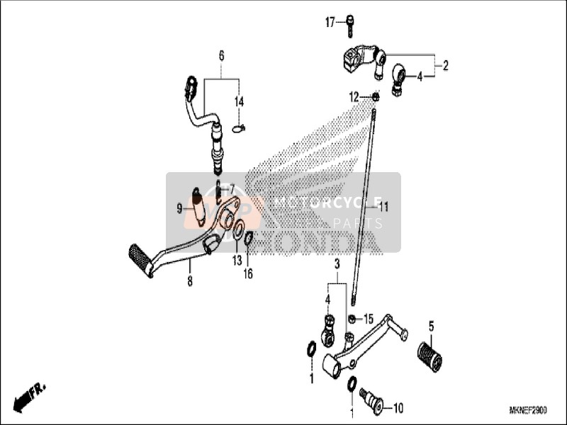 Honda CBR650RA 2019 Pedal for a 2019 Honda CBR650RA