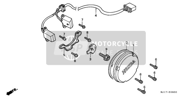 30291MJ1000, Rotor, Pulse Generator, Honda, 0