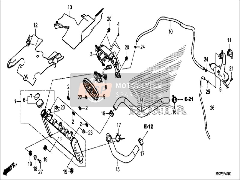 Honda CB500FA 2019 Radiator for a 2019 Honda CB500FA