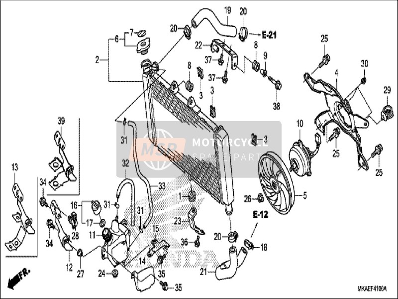 19102MKLD70, Stay Comp., Canister, Honda, 0