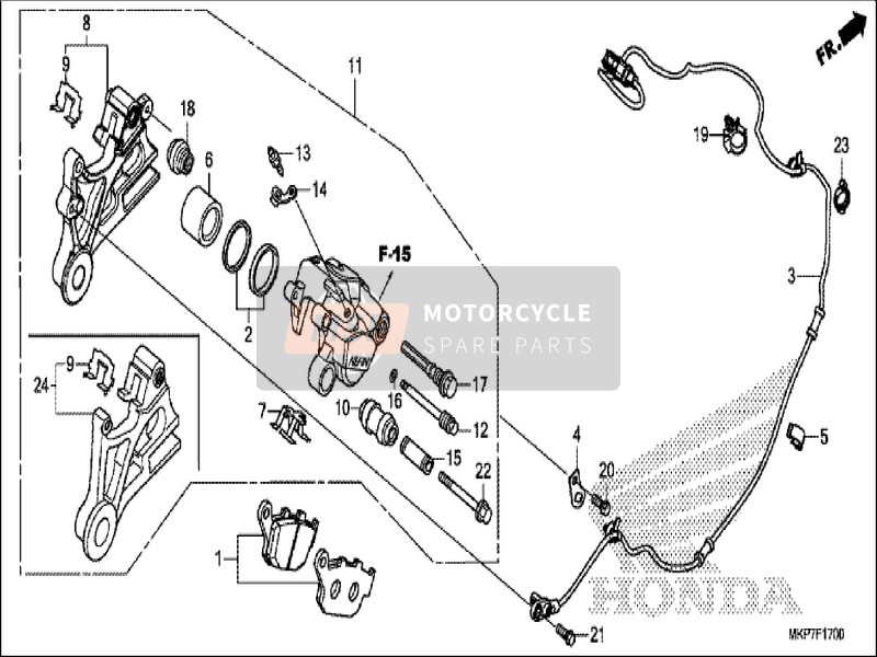 Honda CB400XA 2019 Bremssattel Hinten für ein 2019 Honda CB400XA