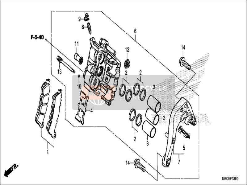 Honda GL1800DA 2019 Bremssattel Hinten für ein 2019 Honda GL1800DA