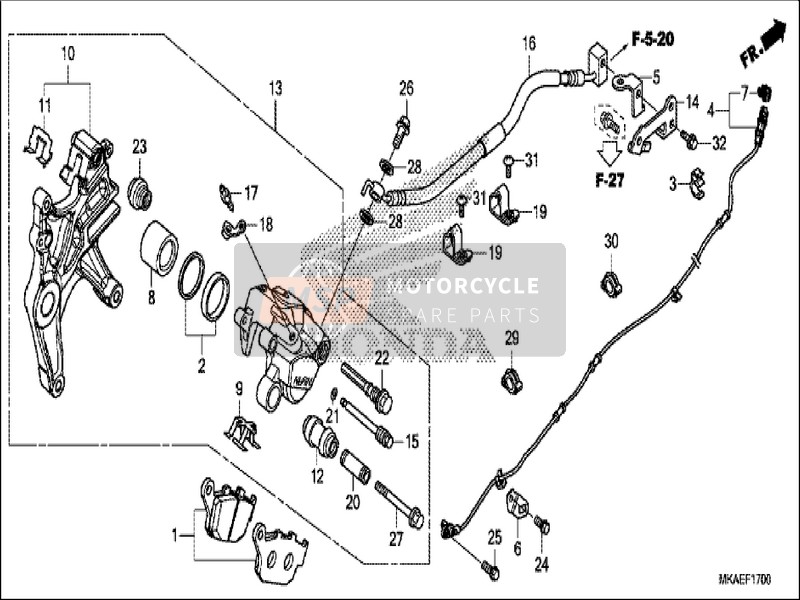 90116MKAD80, Boulon De Bride,  6X16, Honda, 2