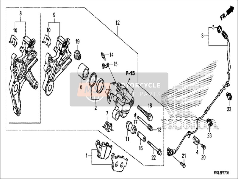 Honda NC750XD 2019 Bremssattel Hinten für ein 2019 Honda NC750XD