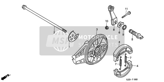 06450KJ2305, Bremsbacke Vorne, Honda, 2