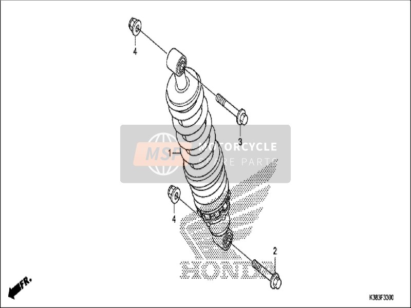Honda CBF160 2019 Cuscino posteriore per un 2019 Honda CBF160