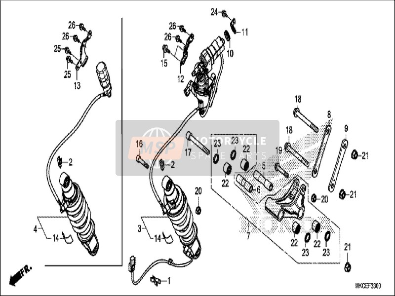 Honda GL1800DA 2019 Rear Cushion for a 2019 Honda GL1800DA