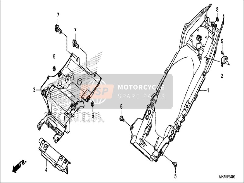 81370MGSD70, Guard, Engine Control Unit Heat, Honda, 2