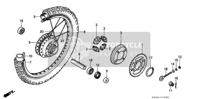 41245051000, Deksel, A. Wieldemper, Honda, 2