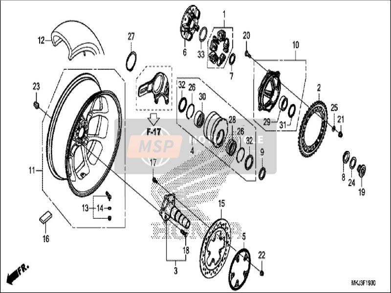 Roue arrière