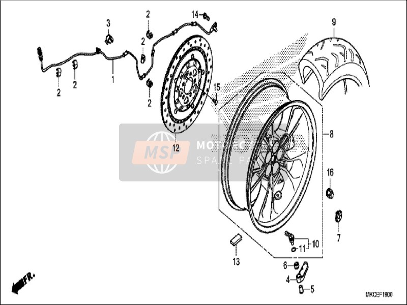 Honda GL1800B 2019 Roue arrière pour un 2019 Honda GL1800B