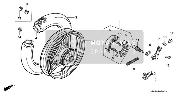 06430GE8405, Shoe,Set.Brake, Honda, 1