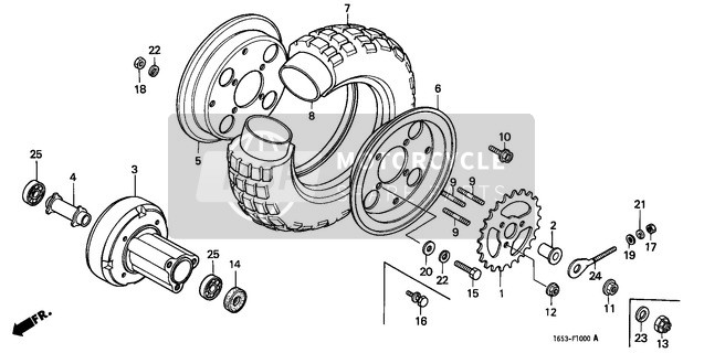 42702045671ZA, Rim, L. Wheel *NH35M *, Honda, 3