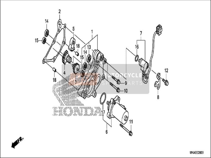 Honda NC750D 2019 Reductie Tandwiel voor een 2019 Honda NC750D