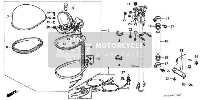 84222405830, Stay, Wire Guide, Honda, 0