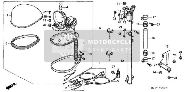 35360MJ1830, Switch Assy., Rotary Beam, Honda, 1