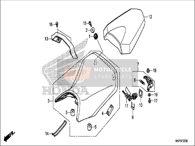 Honda CBR500RA 2019 Seat for a 2019 Honda CBR500RA