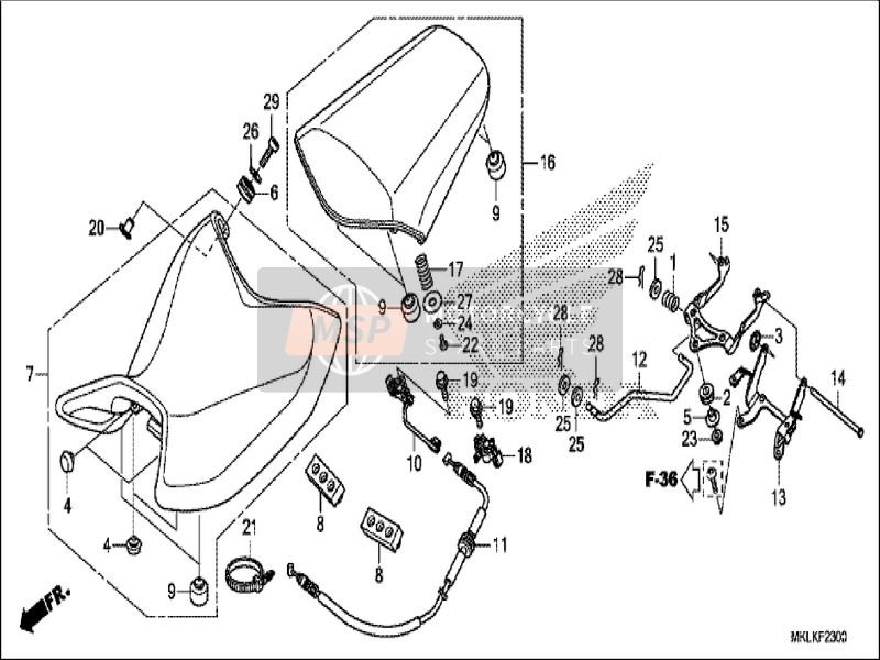 Honda NC750SD 2019 Seat for a 2019 Honda NC750SD