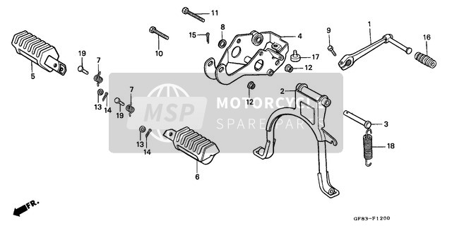 Honda QR50 1983 Stand/Step for a 1983 Honda QR50